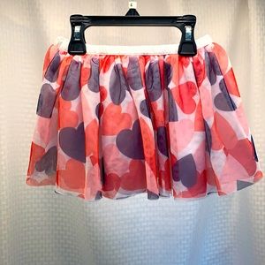 Girls heart tulle tutu skirt